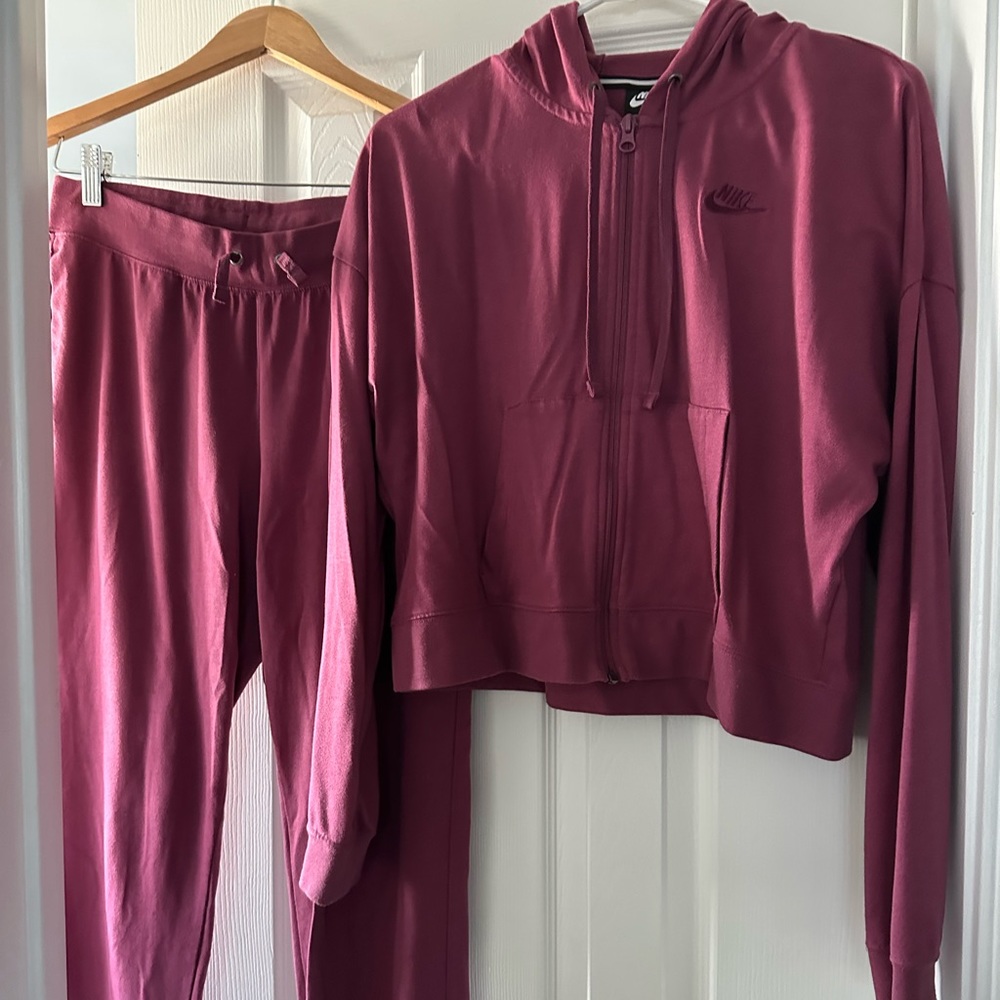 Nike pink matching pant suit